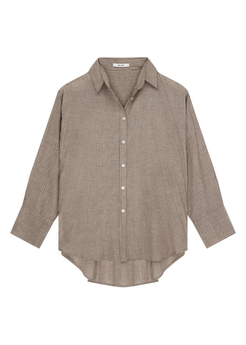 Relik Shirt in Double Stripe from JAC + JACK at Edito Boutique