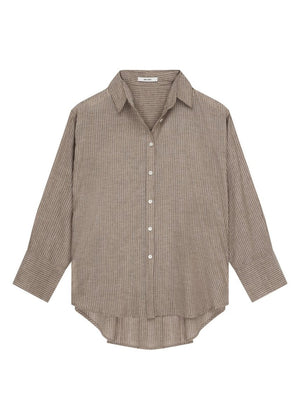 Relik Shirt in Double Stripe from JAC + JACK at Edito Boutique