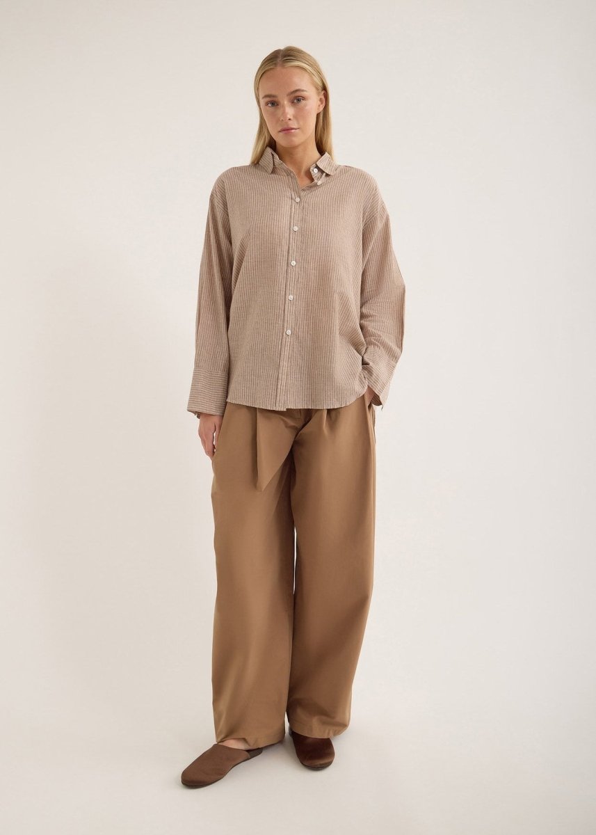 Relik Shirt in Double Stripe from JAC + JACK at Edito Boutique