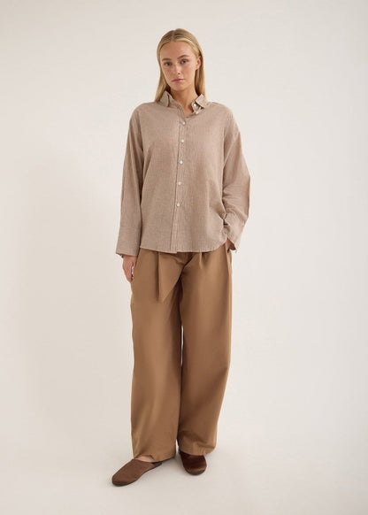Relik Shirt in Double Stripe from JAC + JACK at Edito Boutique