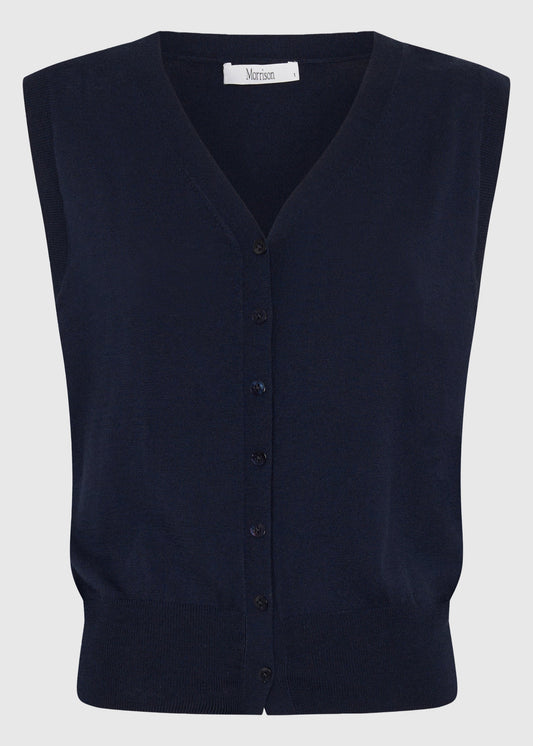 Rhyan knit Vest in Navy from Morrison