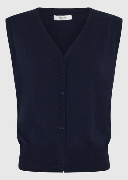 Rhyan Knit Vest in Navy from MORRISON at Edito boutique