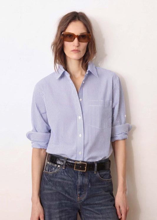 Ricka Shirt in Blue Stripe from LAURENCE BRAS at Edito Boutique