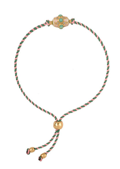 Rio Bracelet in Green/Pink from DOROTHEE SAUSSET at Edito boutique