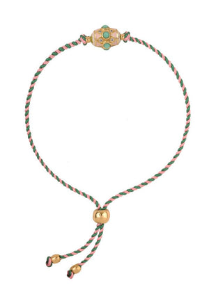 Rio Bracelet in Green/Pink from DOROTHEE SAUSSET at Edito boutique