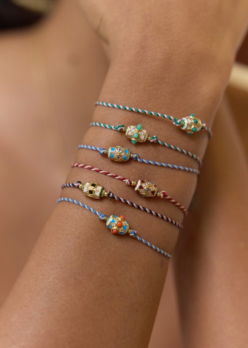 Rio Bracelet in Green/Pink from DOROTHEE SAUSSET at Edito boutique