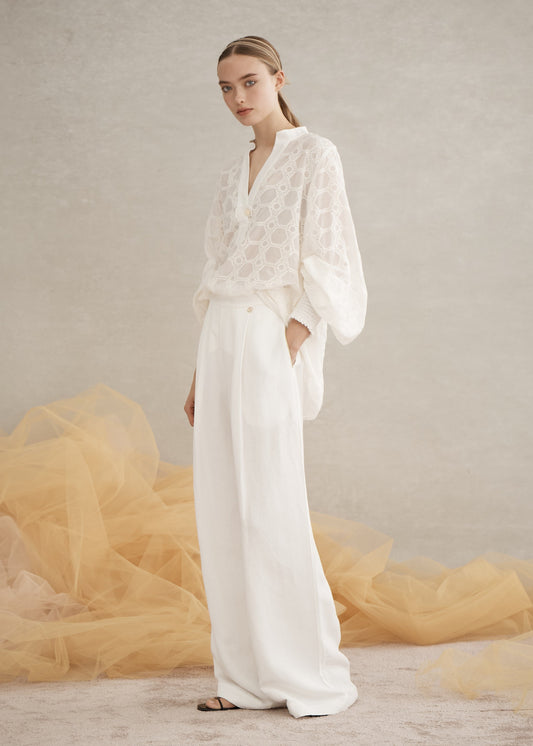 Riviera Pant in Ivory from Luxe De Valentina