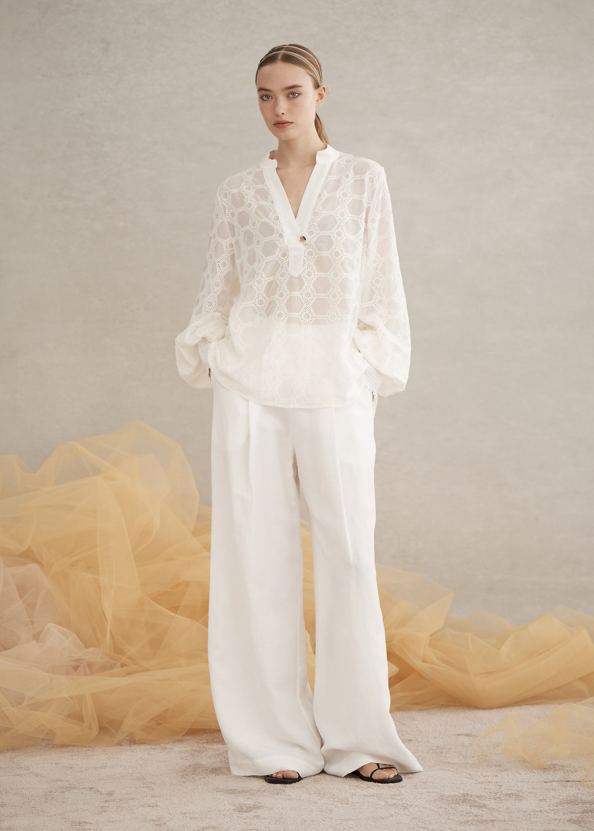 Riviera Pant in Ivory from Luxe De Valentina