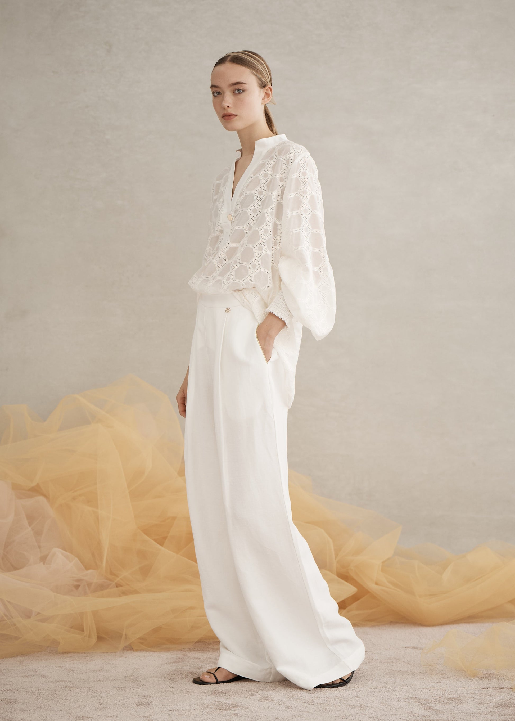 Riviera Pant in Ivory from Luxe De Valentina