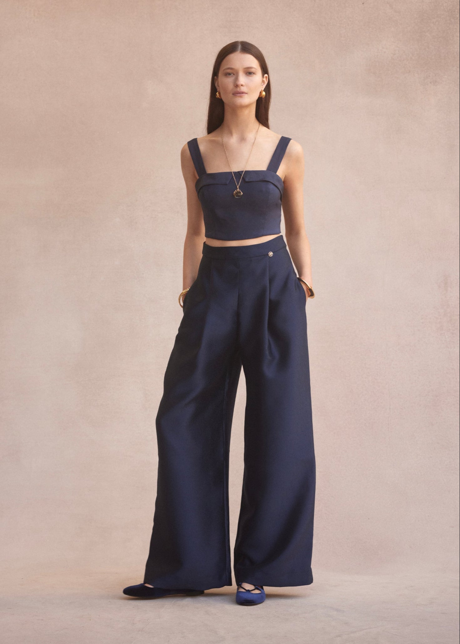 Riviera Pant in Navy from Luxe De Valentina