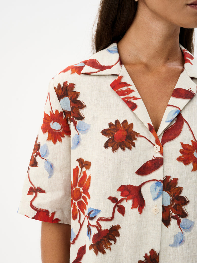 Roame Cruz Shirt in Floral Print