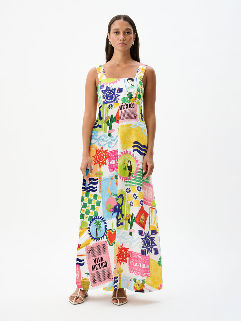 Roame Kaia Dress in Hola Tulum Print