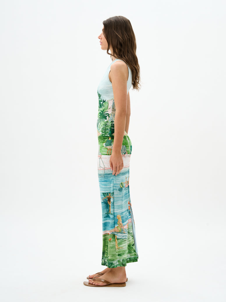 Roame Theodore Dress in Poolside Affair Print