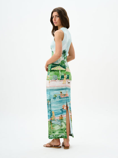 Roame Theodore Dress in Poolside Affair Print