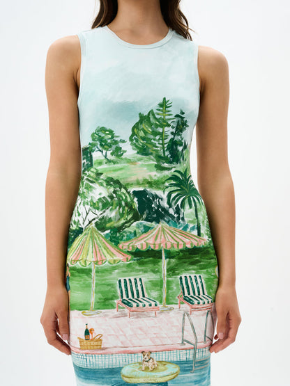 Roame Theodore Dress in Poolside Affair Print