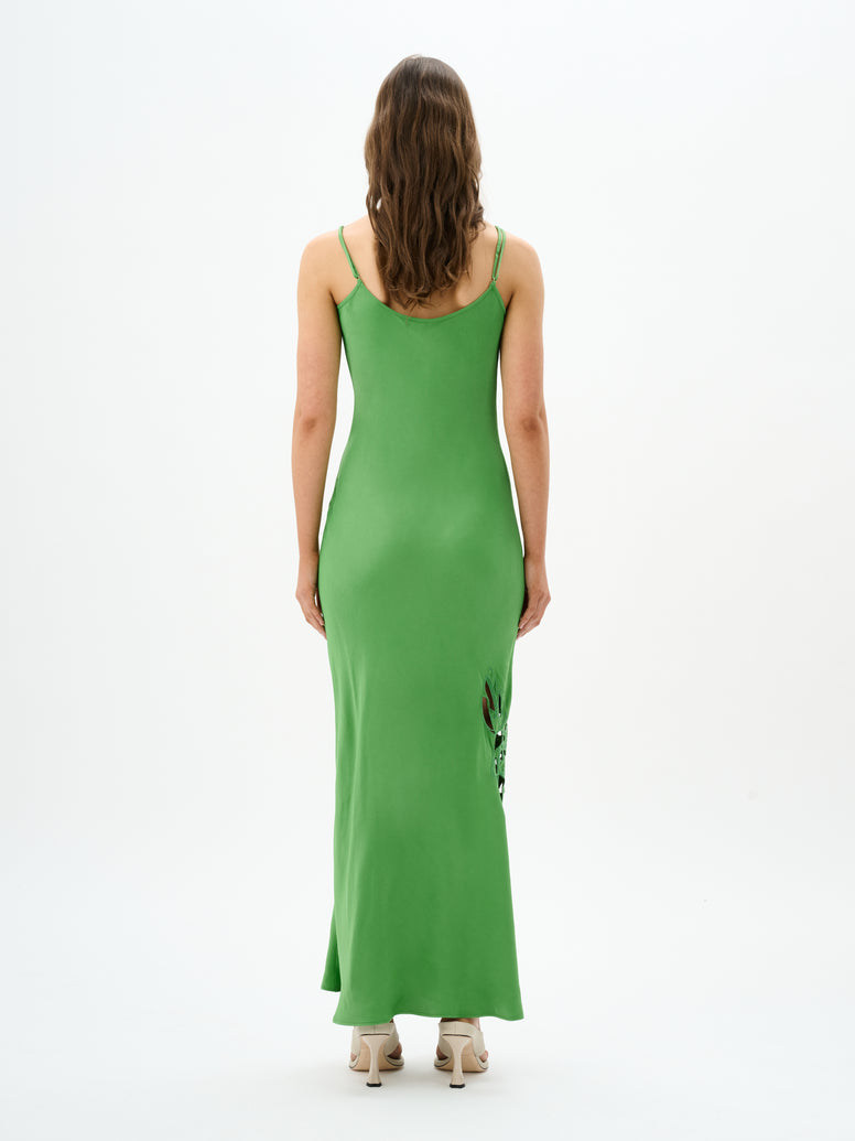 Roame Wessex Slip Dress in Ivy