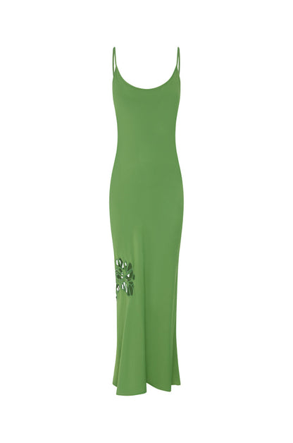 Roame Wessex Slip Dress in Ivy