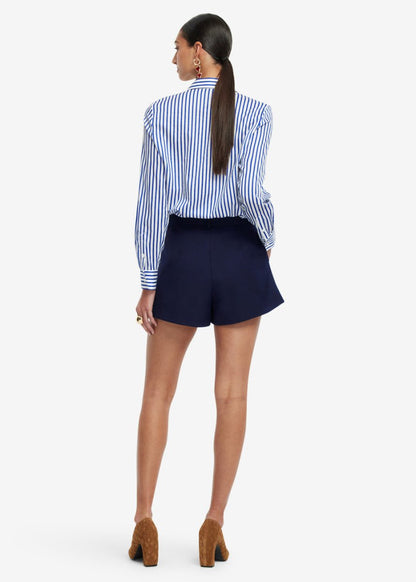 Rosaline Striped Shirt in Navy from LEO LIN at Edito boutique