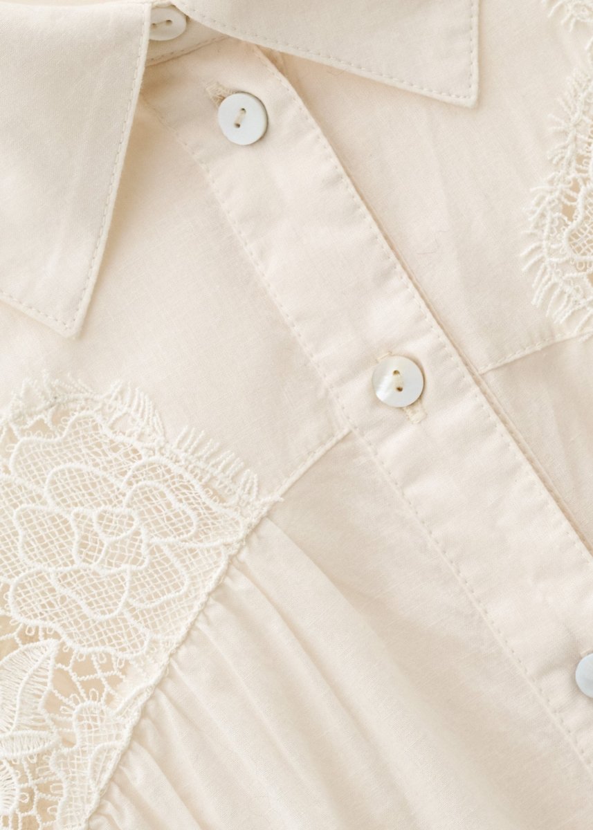 Roseanne Lace Shirt in Ecru from BA&SH at Edito Boutique