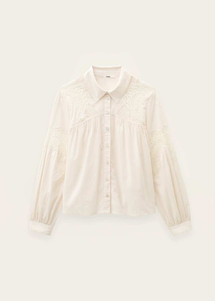 Roseanne Lace Shirt in Ecru from BA&SH at Edito Boutique