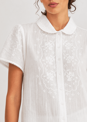 Ruby Short Sleeve Top in Ecru from M.A.B.E at Edito Boutique