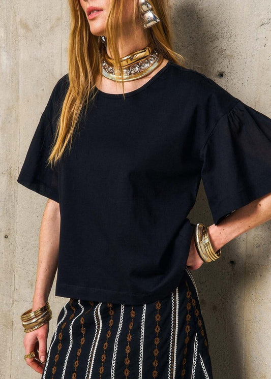 Sabrina T-Shirt in Black from STELLA FOREST at Edito boutique