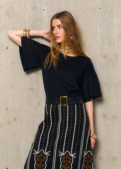 Sabrina T-Shirt in Black from STELLA FOREST at Edito boutique