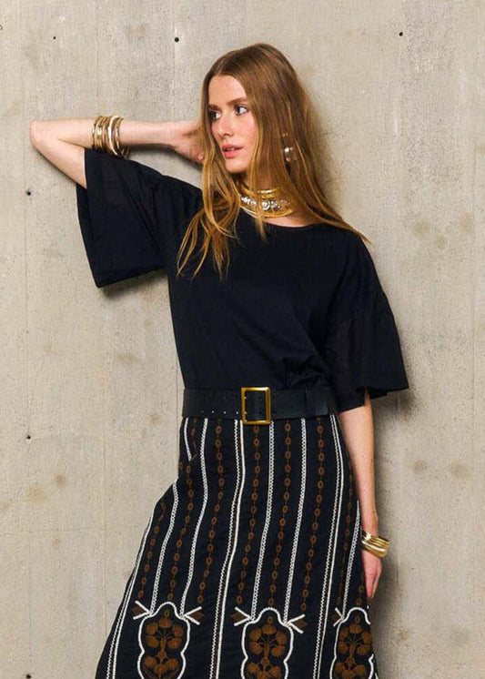 Sabrina T-Shirt in Black from STELLA FOREST at Edito boutique