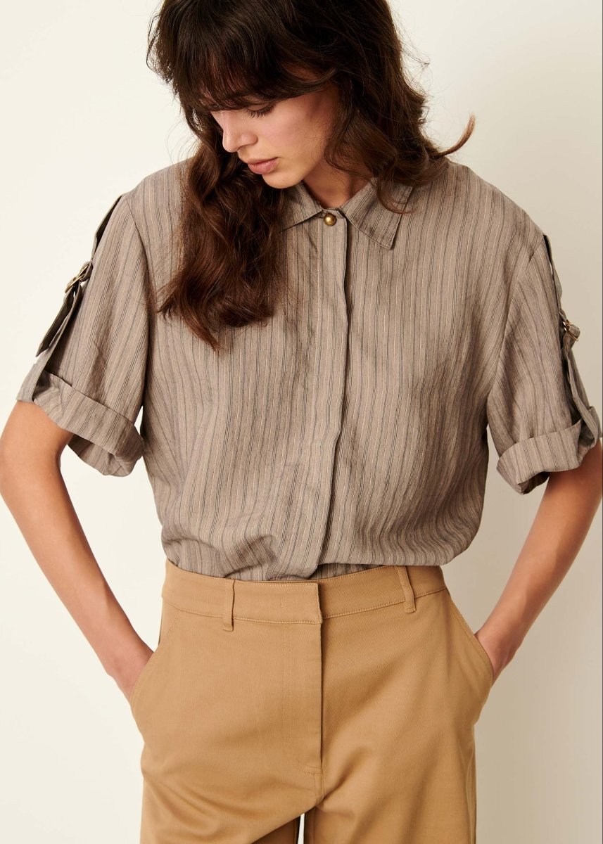 Safara Shirt in Sandstone from SESSUN at Edito boutique