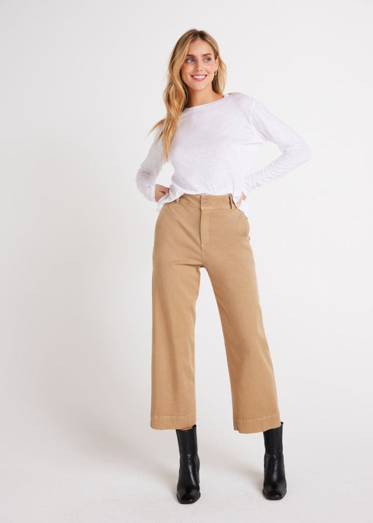 Saige Wide Leg Crop in Camel from BELLA DAHL at Edito boutique