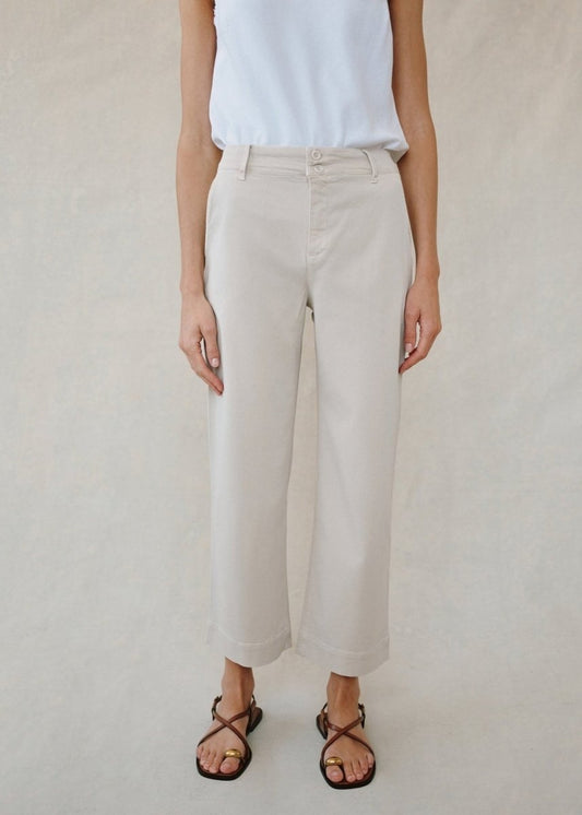 Saige Wide Leg Crop in Ivory from BELLA DAHL at Edito boutique