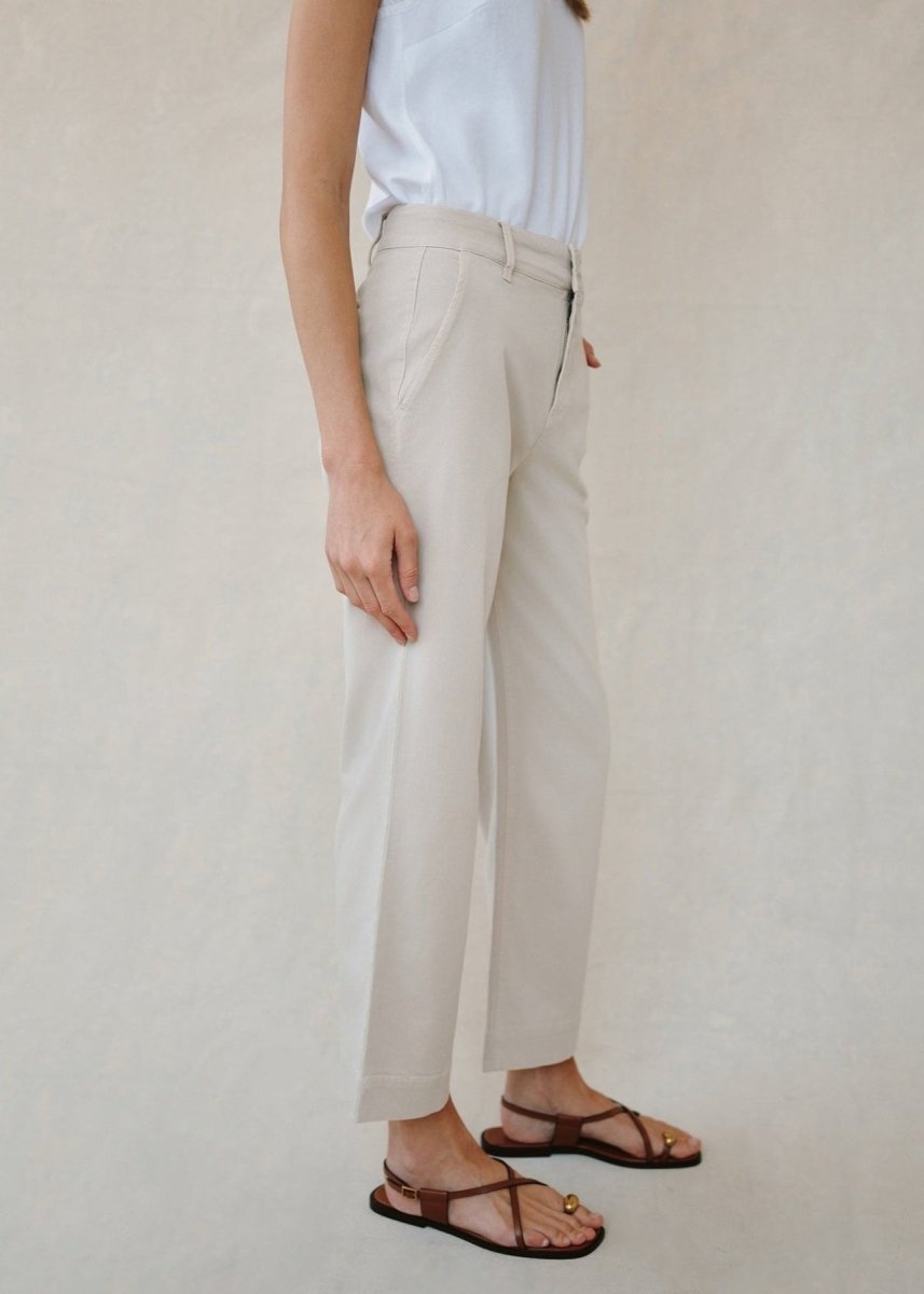 Saige Wide Leg Crop in Ivory from BELLA DAHL at Edito boutique