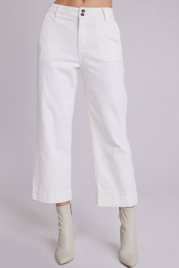 Saige Wide Leg Crop Pant in White from Bella Dahl