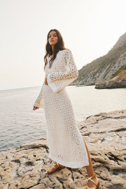 Samara Lace Kaftan Dress in Off White | Hannah Artwear | Australia | Edito Boutique Samara Lace Kaftan Dress in Off White | Hannah Artwear | Australia | Edito Boutique