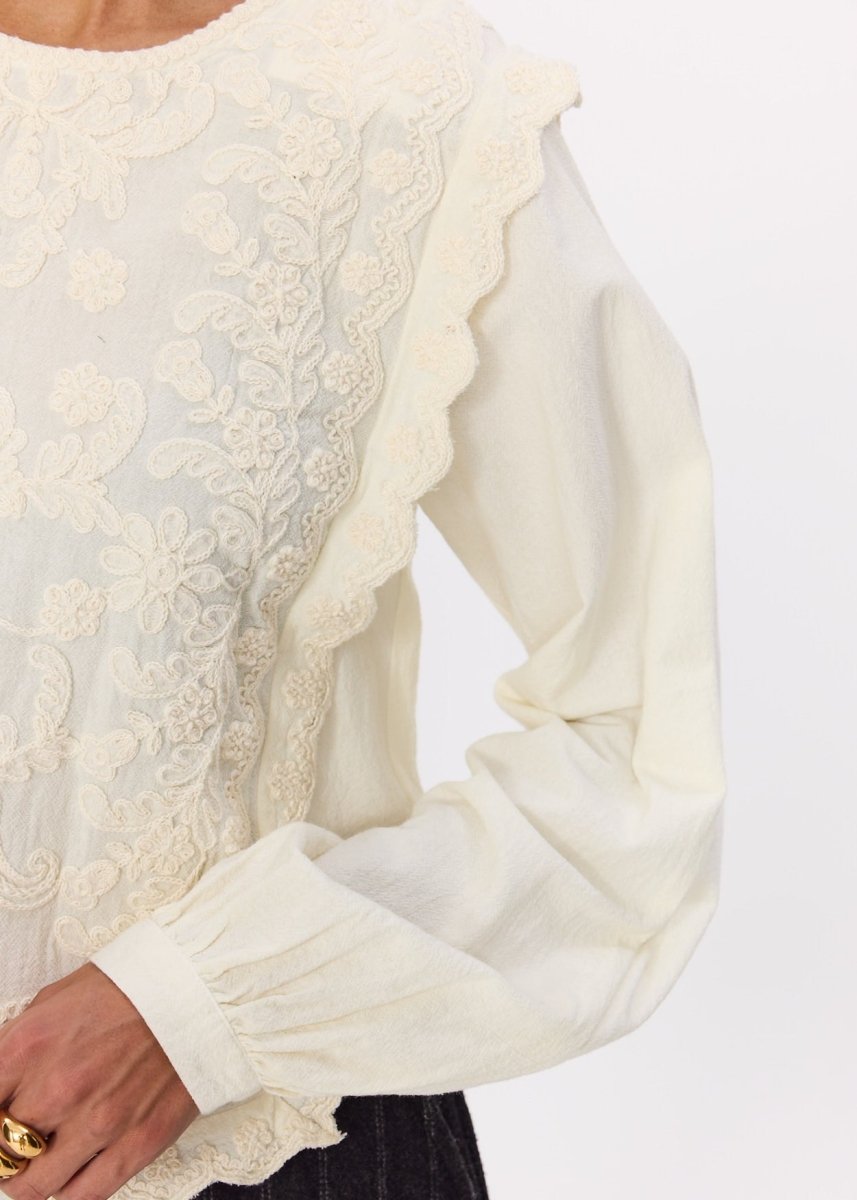 Savy Blouse in Ecru from STELLA FOREST at Edito Boutique