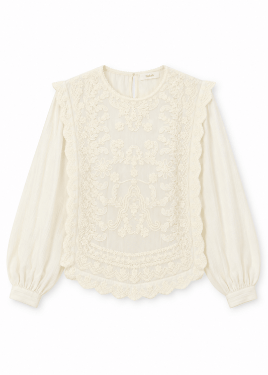 Savy Blouse in Ecru from STELLA FOREST at Edito Boutique