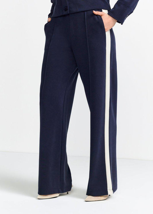 Scuba Wide Leg Pant in Midnight from Rich & Royal