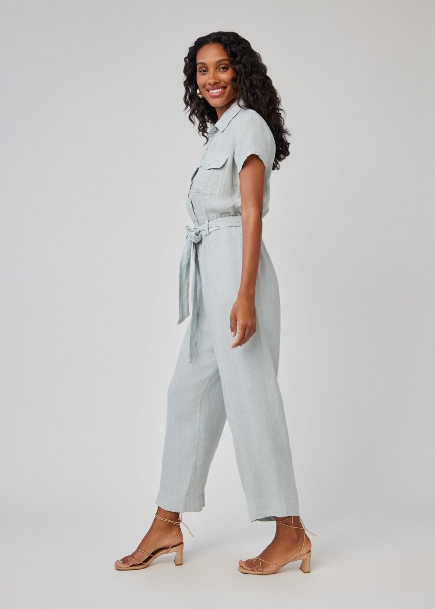 Seamed Jumpsuit in Sage from BELLA DAHL at Edito boutique