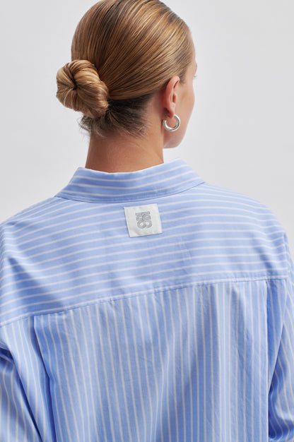 Second Female Amale Shirt in Light Blue Stripes