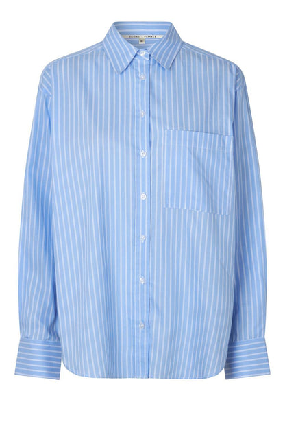 Second Female Amale Shirt in Light Blue Stripes