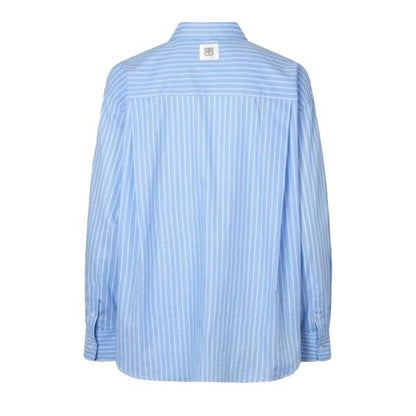 Second Female Amale Shirt in Light Blue Stripes