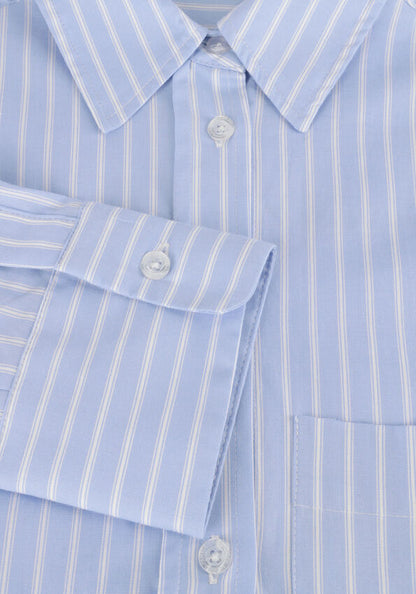 Second Female Amale Shirt in Light Blue Stripes