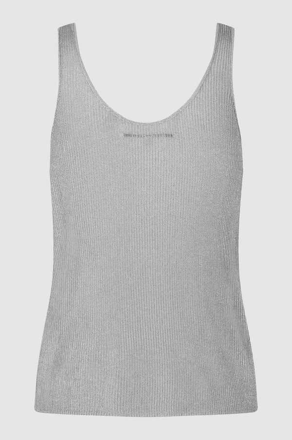 Second Female Ellia Knit Tank in Silver