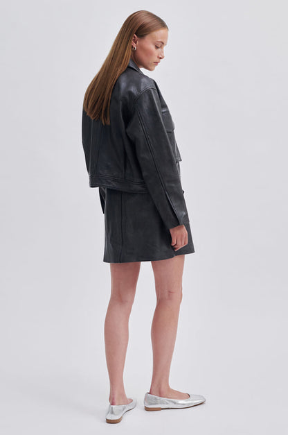 Second Female Lato Jacket in Black Leather