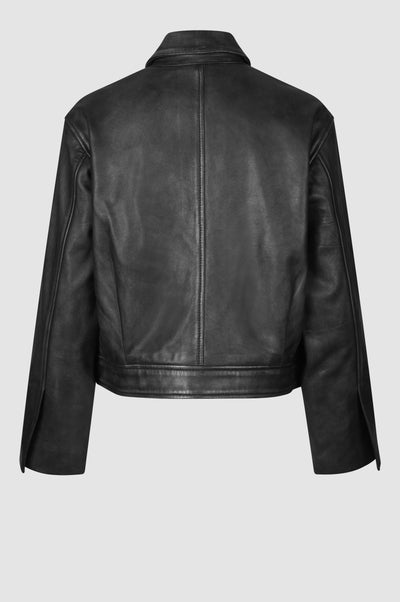 Second Female Lato Jacket in Black Leather