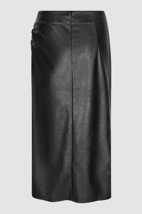 Second Female Seema Skirt in Black Faux Leather