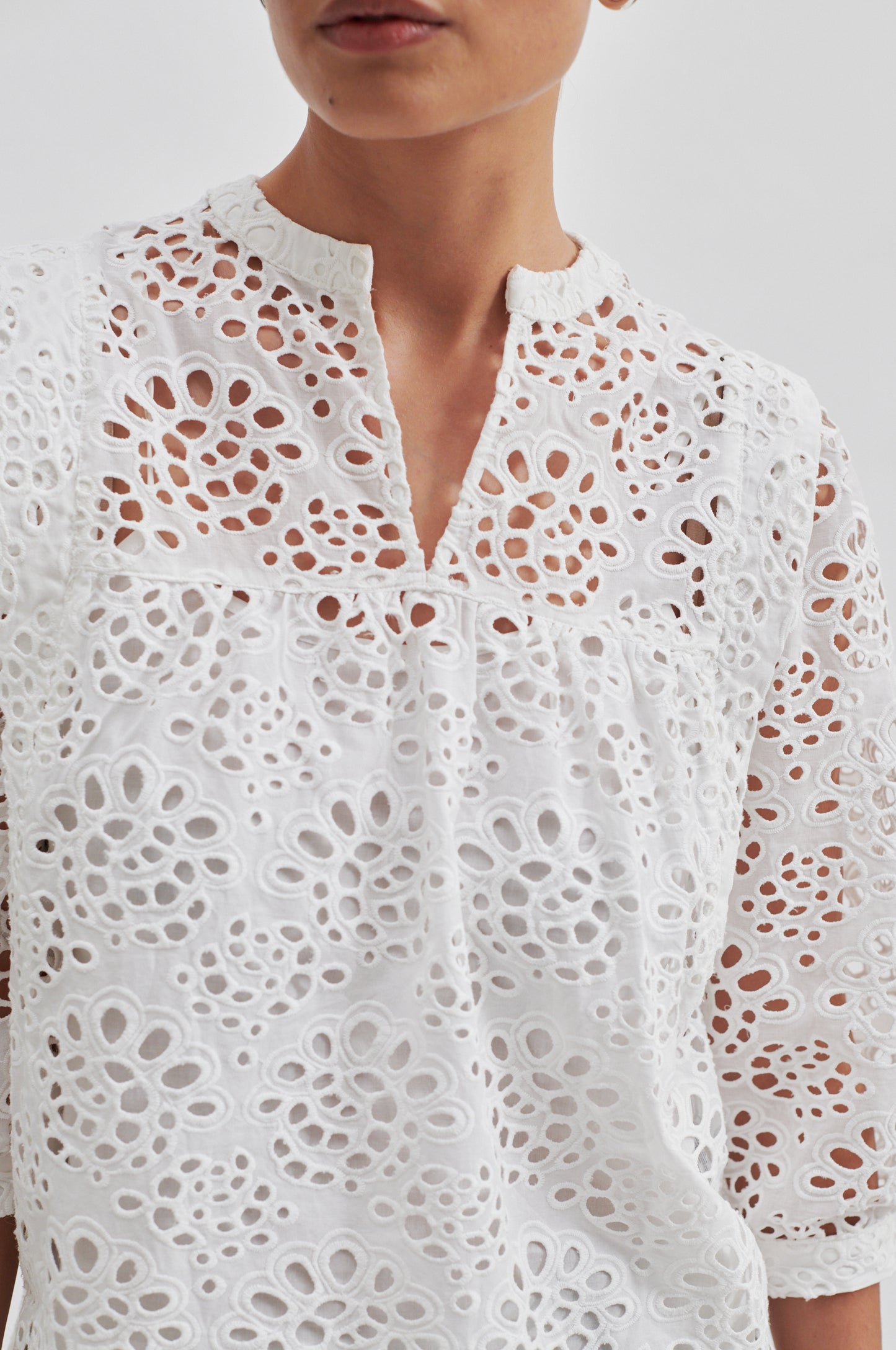 Second Female Stefanie Blouse in White Broderie