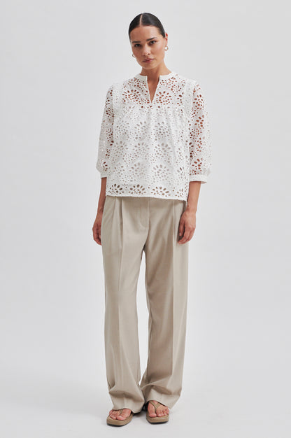 Second Female Stefanie Blouse in White Broderie