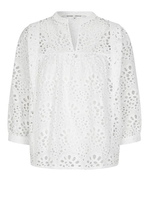 Second Female Stefanie Blouse in White Broderie