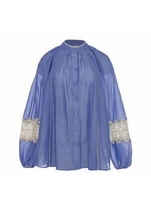 Secret Lace Blouse in Blue from DEVOTION TWINS at Edito Boutique